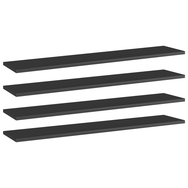 Wandschappen 40X50X1,5 Cm Bewerkt Hout Hoogglans Zwart