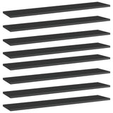 Wandschappen 40X50X1,5 Cm Bewerkt Hout Hoogglans Zwart