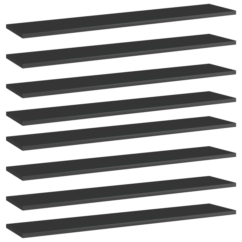 Wandschappen 40X50X1,5 Cm Bewerkt Hout Hoogglans Zwart