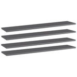 Wandschappen 40X30X1,5 Cm Bewerkt Hout Hoogglans Grijs