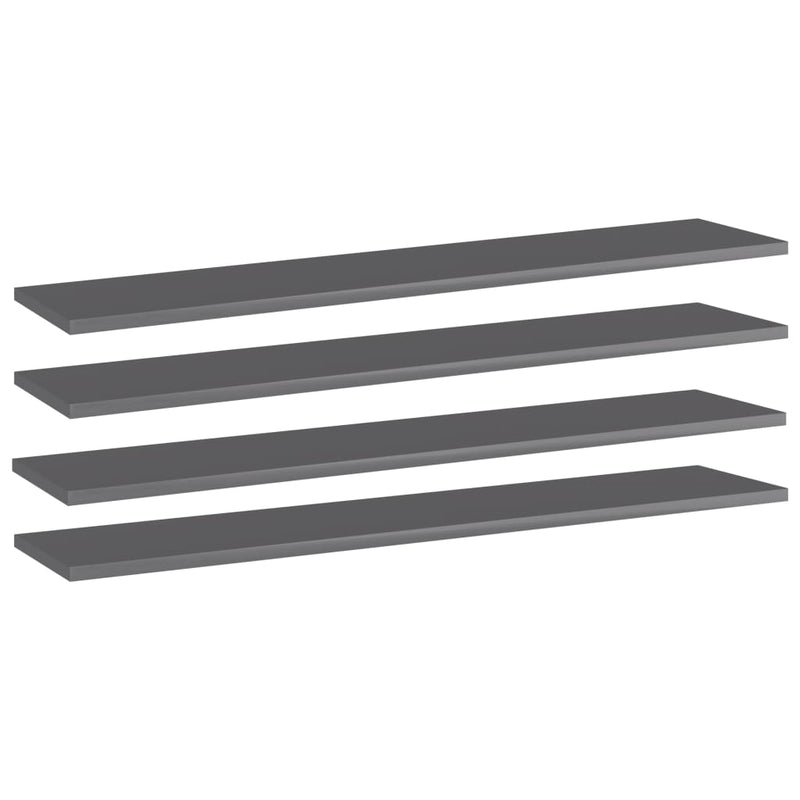 Wandschappen 40X30X1,5 Cm Bewerkt Hout Hoogglans Grijs