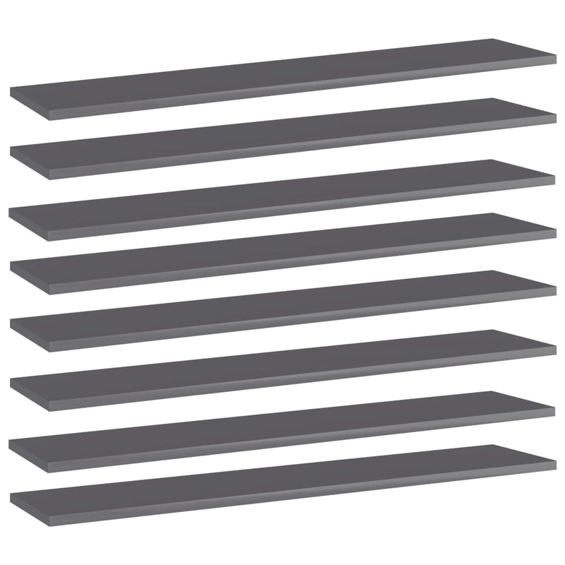 Wandschappen 40X30X1,5 Cm Bewerkt Hout Hoogglans Grijs