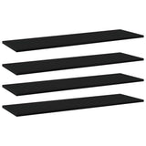 Wandschappen 40X10X1,5 Cm Bewerkt Hout Zwart