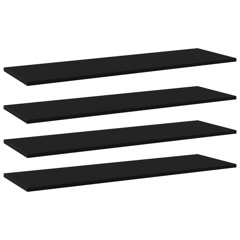 Wandschappen 40X10X1,5 Cm Bewerkt Hout Zwart