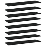 Wandschappen 40X10X1,5 Cm Bewerkt Hout Zwart