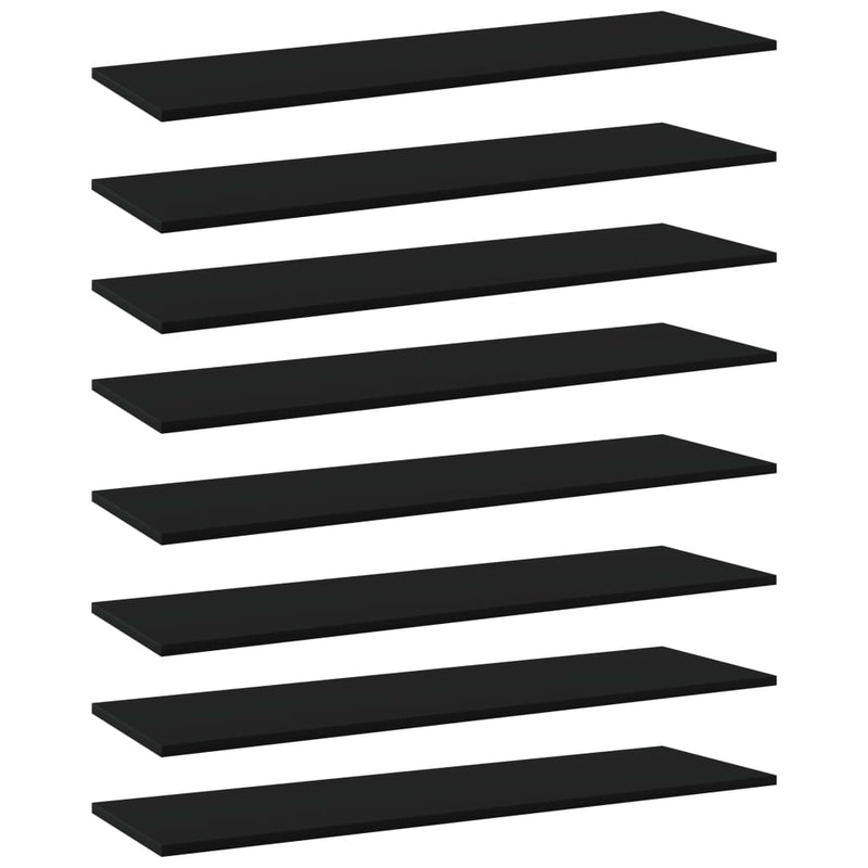 Wandschappen 40X10X1,5 Cm Bewerkt Hout Zwart