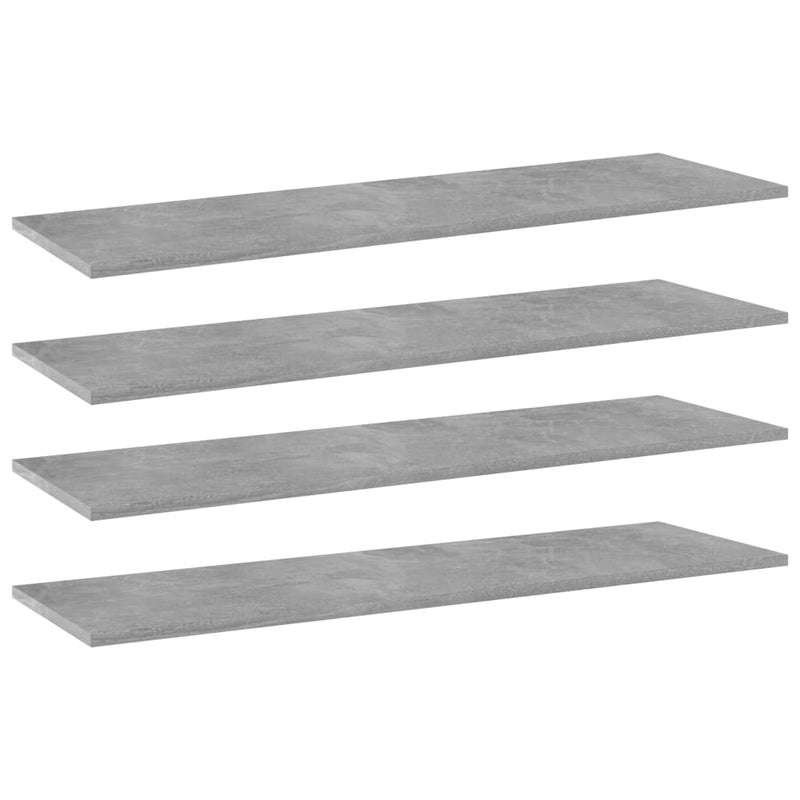 Wandschappen 40X10X1,5 Cm Bewerkt Hout Betongrijs