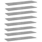 Wandschappen 40X10X1,5 Cm Bewerkt Hout Betongrijs