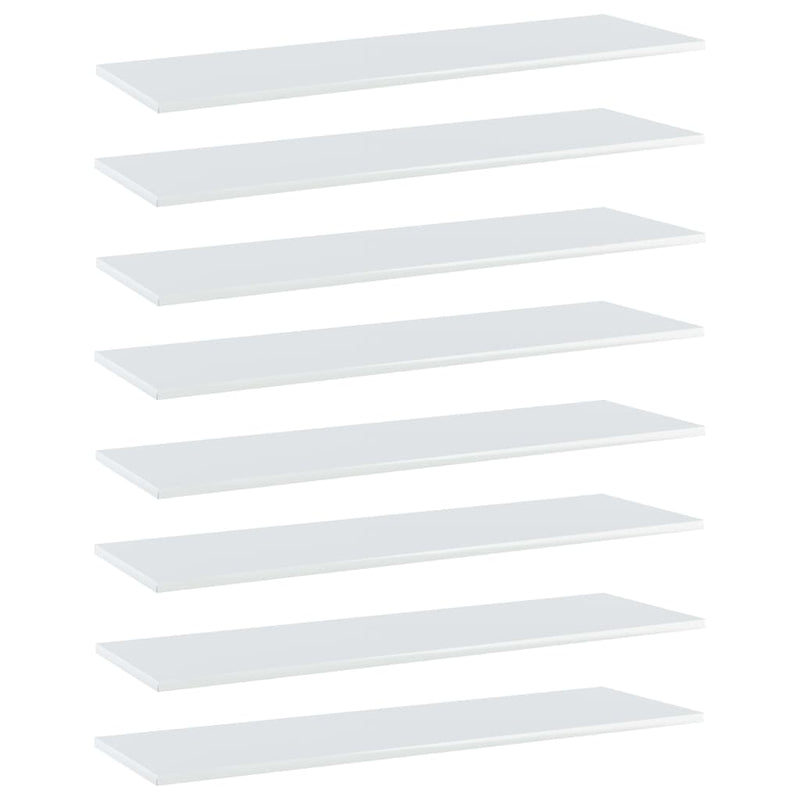 Wandschappen 40X20X1,5 Cm Bewerkt Hout Hoogglans Wit