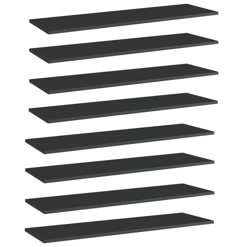 Wandschappen 40X50X1,5 Cm Bewerkt Hout Hoogglans Zwart