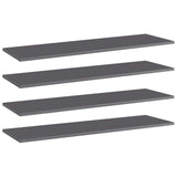 Wandschappen 40X30X1,5 Cm Bewerkt Hout Hoogglans Grijs