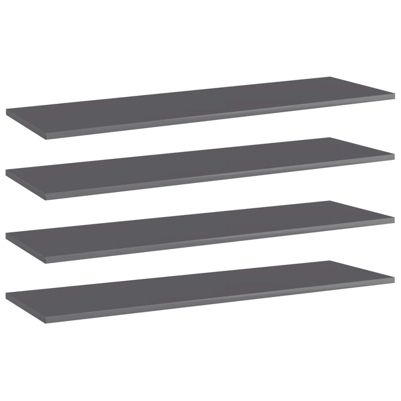 Wandschappen 40X30X1,5 Cm Bewerkt Hout Hoogglans Grijs