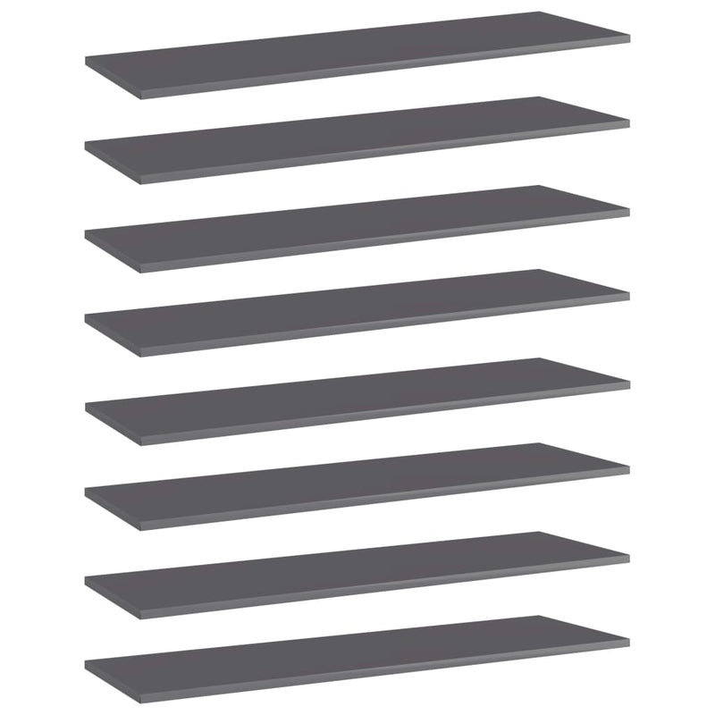 Wandschappen 40X30X1,5 Cm Bewerkt Hout Hoogglans Grijs