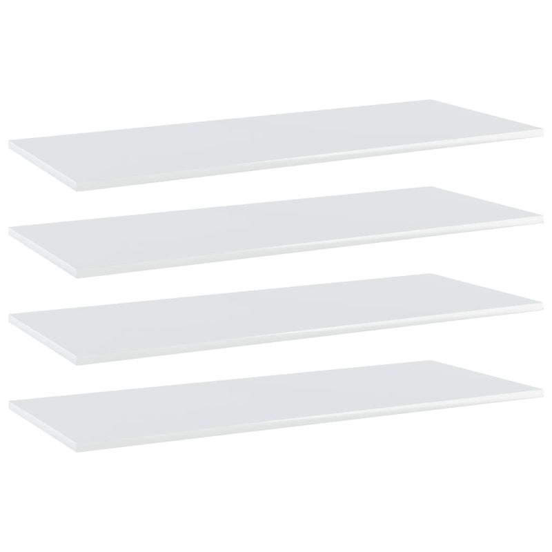 Wandschappen 40X20X1,5 Cm Bewerkt Hout Hoogglans Wit