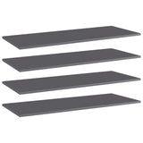 Wandschappen 40X30X1,5 Cm Bewerkt Hout Hoogglans Grijs