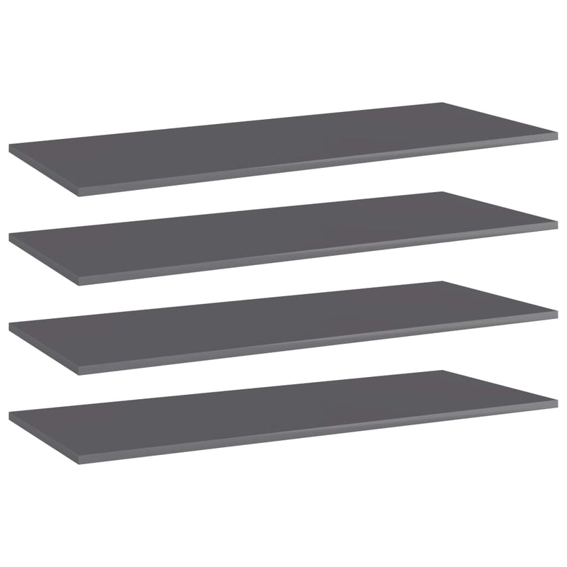 Wandschappen 40X30X1,5 Cm Bewerkt Hout Hoogglans Grijs