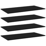 Wandschappen 40X10X1,5 Cm Bewerkt Hout Zwart
