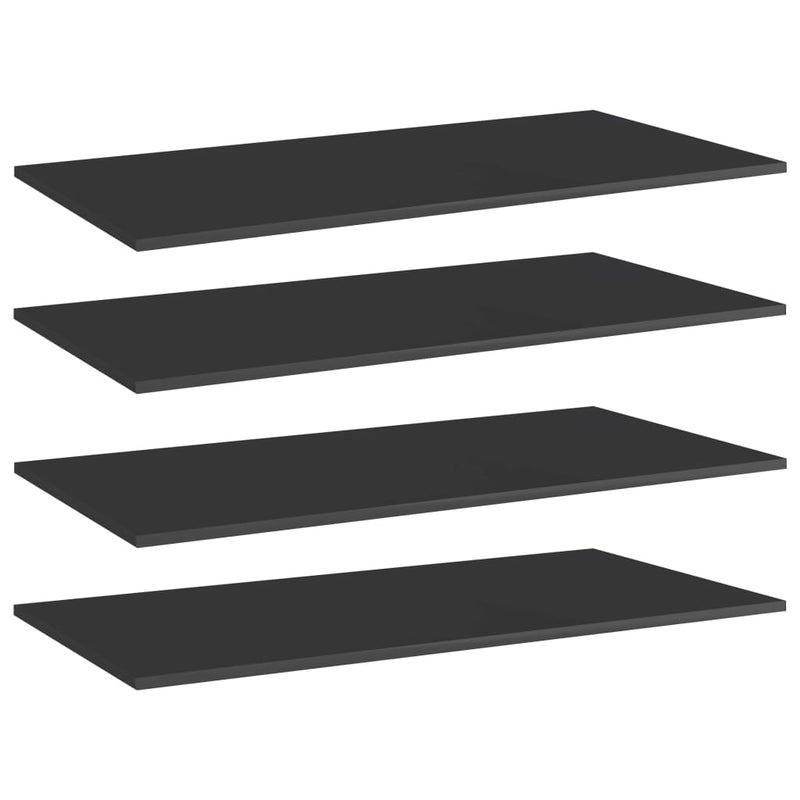 Wandschappen 40X50X1,5 Cm Bewerkt Hout Hoogglans Zwart