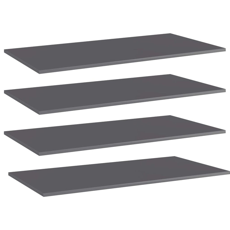 Wandschappen 40X30X1,5 Cm Bewerkt Hout Hoogglans Grijs