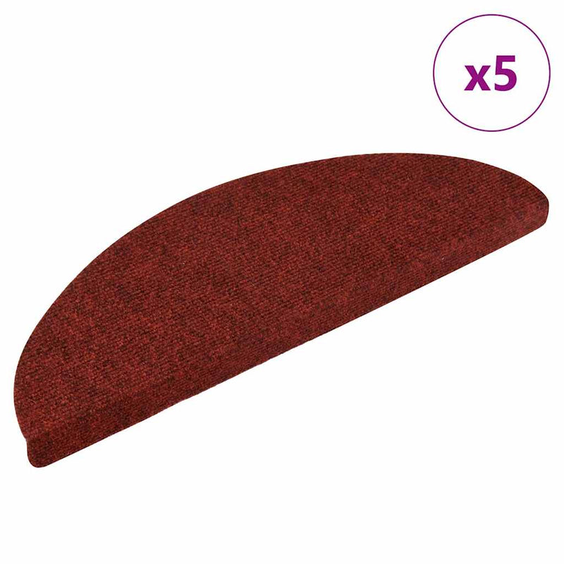 Trapmatten Zelfklevend 15 Stuks Bordeaux Rood Halfrond Bordeauxrood