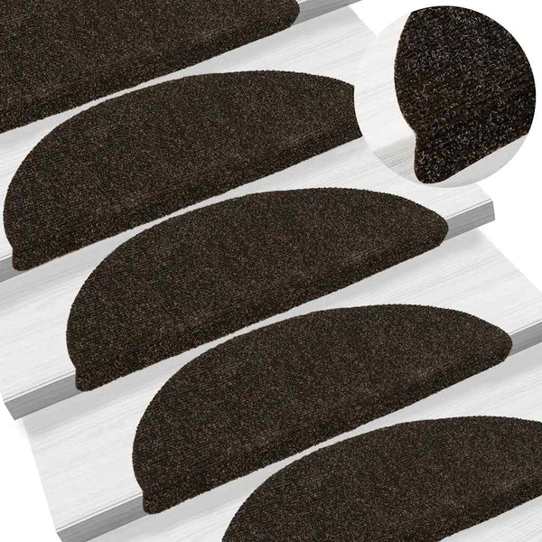 Trapmatten Zelfklevend 5 Stuks Halfrond Donkerbruin