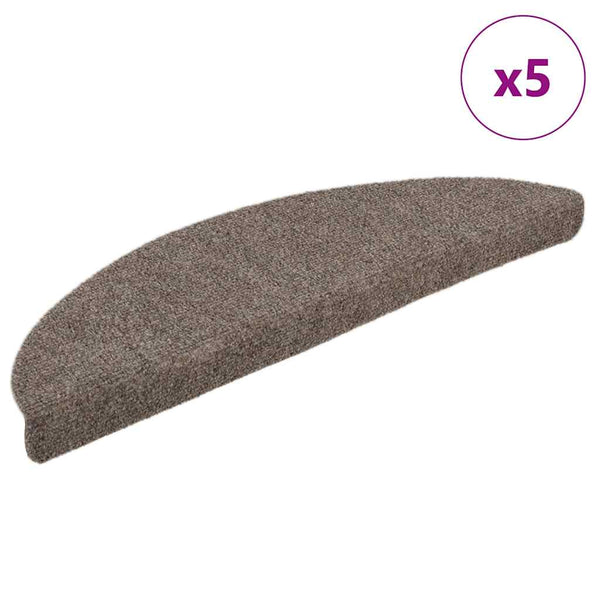 Trapmatten Zelfklevend 5 Stuks Halfrond Beige