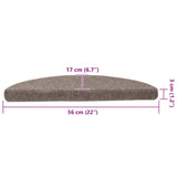 Trapmatten Zelfklevend 5 Stuks Halfrond Beige