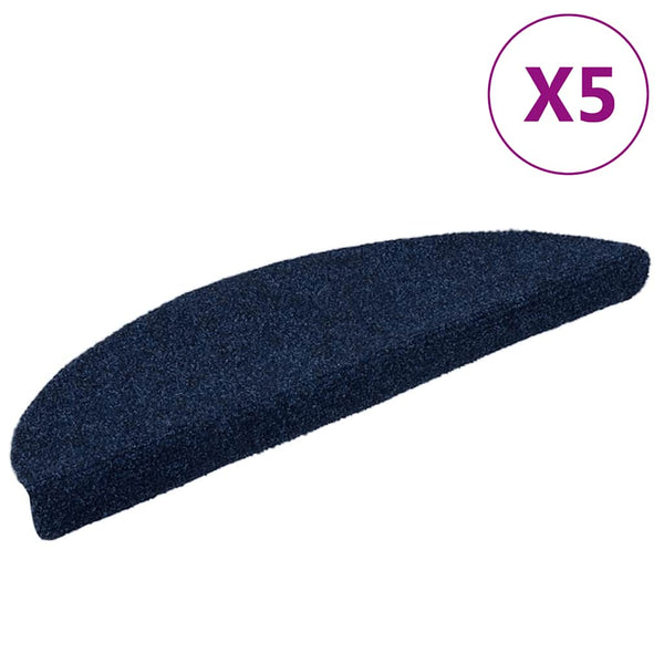 Trapmatten Zelfklevend 5 Stuks Halfrond Marineblauw