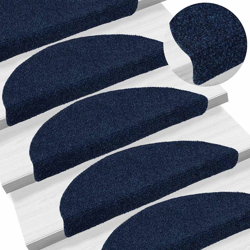Trapmatten Zelfklevend 5 Stuks Halfrond Marineblauw