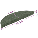 Trapmatten Zelfklevend 5 Stuks Halfrond Groen