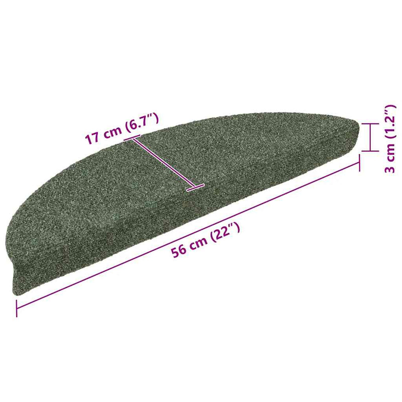 Trapmatten Zelfklevend 5 Stuks Halfrond Groen