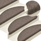 Trapmatten Zelfklevend 5 Stuks Halfrond Beige
