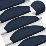 Trapmatten Zelfklevend 5 Stuks Halfrond Marineblauw