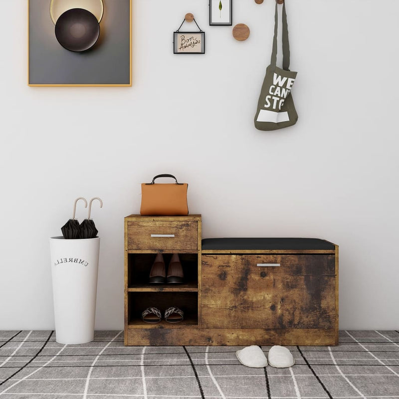 Schoenenbank 94,5X31X57 Cm Bewerkt Hout