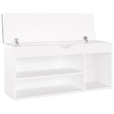 Schoenenbank Met Kussen 104X30X49 Cm Bewerkt Hout