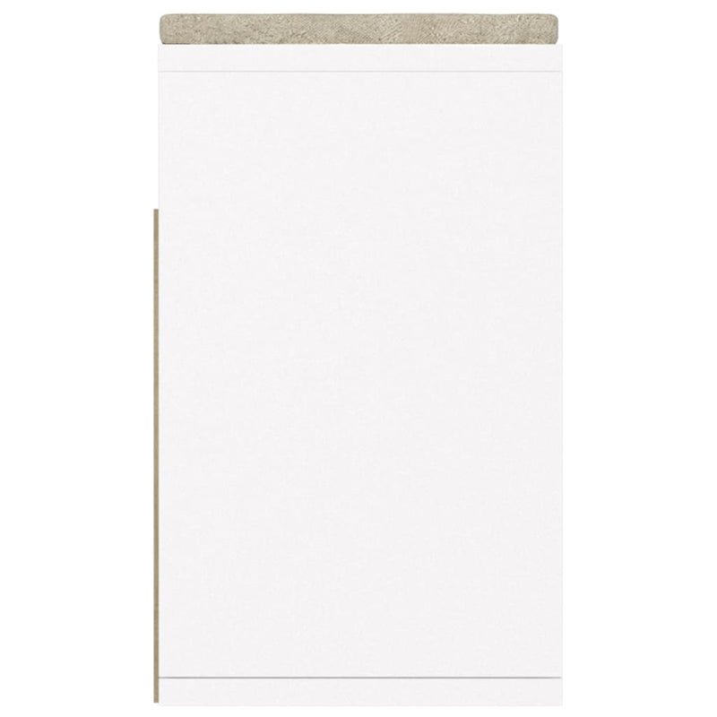 Schoenenbank Met Kussen 104X30X49 Cm Bewerkt Hout