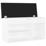 Schoenenbank Met Kussen 80X30X47 Cm Bewerkt Hout
