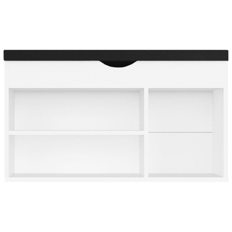 Schoenenbank Met Kussen 80X30X47 Cm Bewerkt Hout