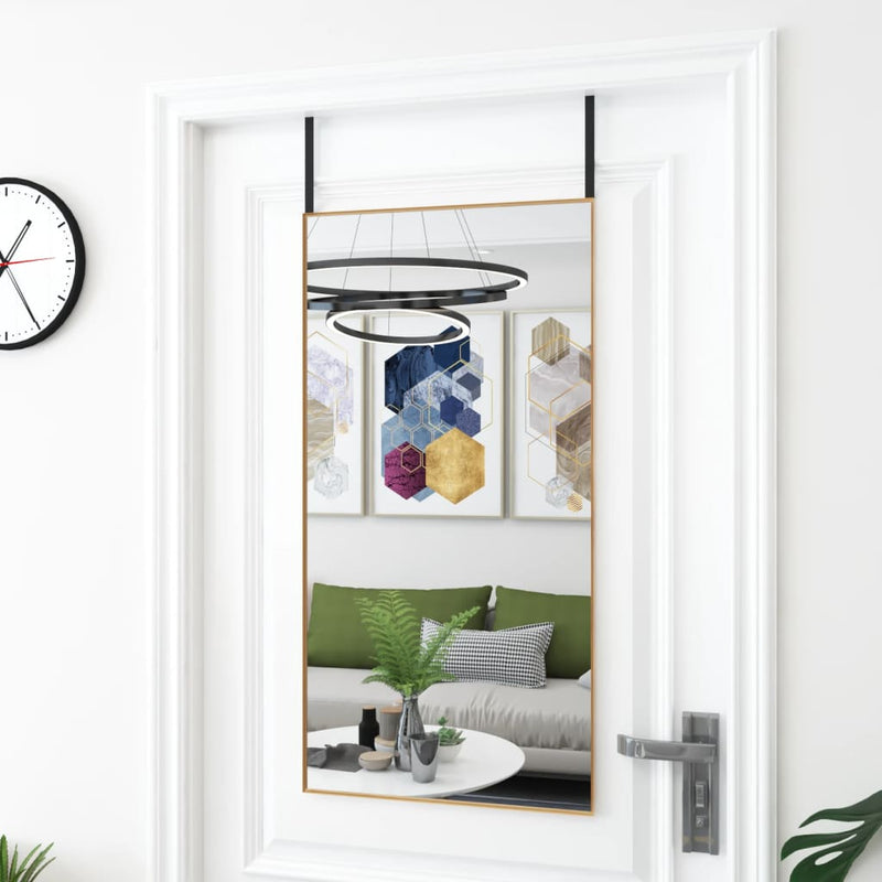 Deurspiegel Glas En Aluminium Kleurig