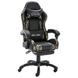 Racestoel Kunstleer Zwart En Camouflage