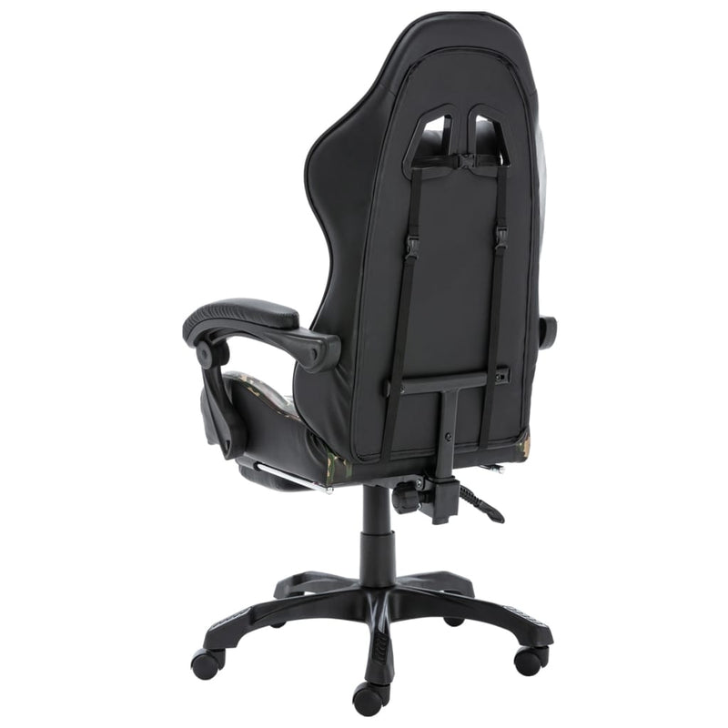Racestoel Kunstleer Zwart En Camouflage