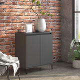 Dressoir 60X35X70 Cm Bewerkt Hout Artisanaal Eikenkleur