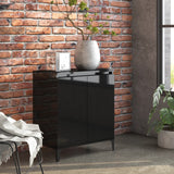 Dressoir 60X35X70 Cm Bewerkt Hout Artisanaal Eikenkleur