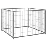 Hondenkennel 300X100X70 Cm Staal Zilverkleurig
