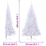 Kunstkerstboom Met Standaard Half 180 Cm Pvc