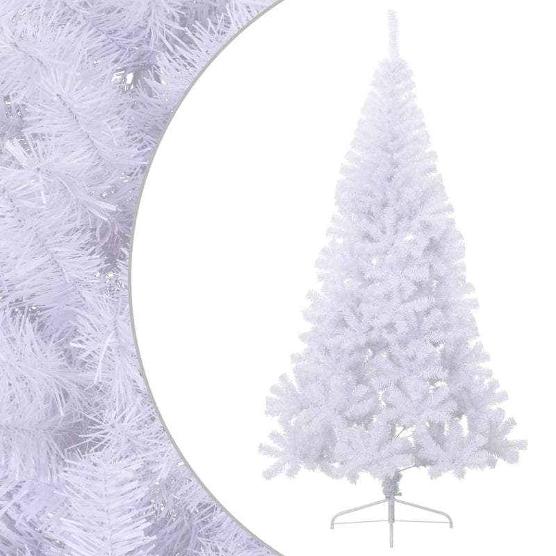 Kunstkerstboom Met Standaard Half 150 Cm Pvc Wit