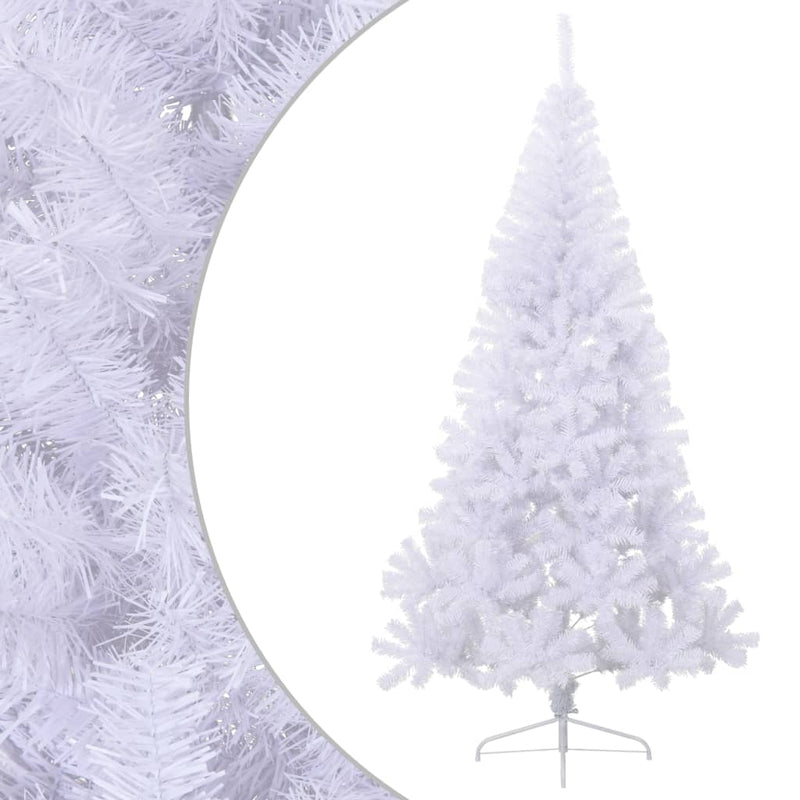 Kunstkerstboom Met Standaard Half 150 Cm Pvc Wit