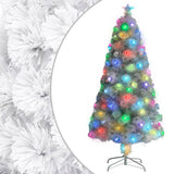 Kunstkerstboom Met Verlichting 120 Cm Glasvezel Wit