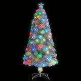 Kunstkerstboom Met Verlichting 120 Cm Glasvezel Wit
