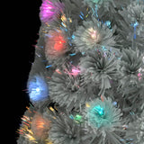 Kunstkerstboom Met Verlichting 120 Cm Glasvezel Wit